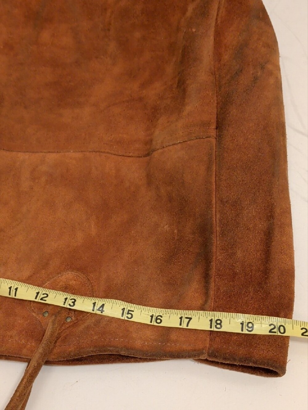 Vintage L.L. Bean Large Rust Brown Suede Leather Duffel Tote - Picture 11 of 14